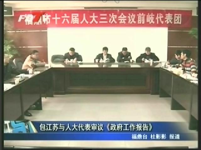 包江蘇與人大代表審議《政府工作報(bào)告》