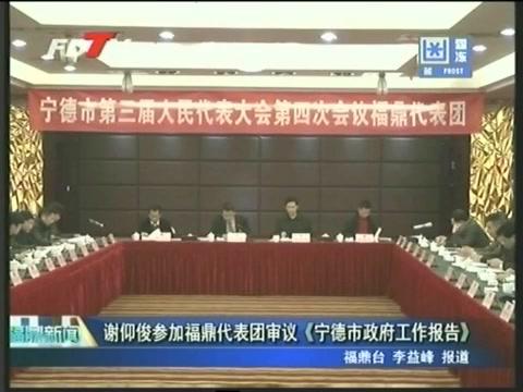 謝仰俊參加福鼎代表團(tuán)審議《寧德市政府工作報(bào)告》