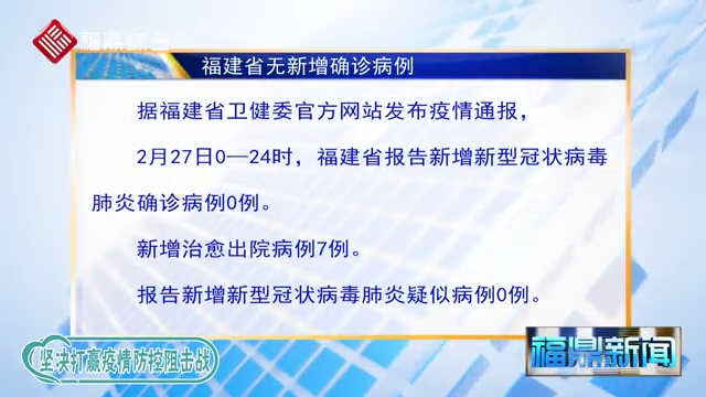 【每日疫情】福建省無(wú)新增確診病例