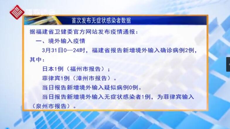 首次發(fā)布無癥狀感染者數(shù)據(jù)！福建新增境外輸入確診病例2例，現(xiàn)有輸入性無癥狀感染者16例